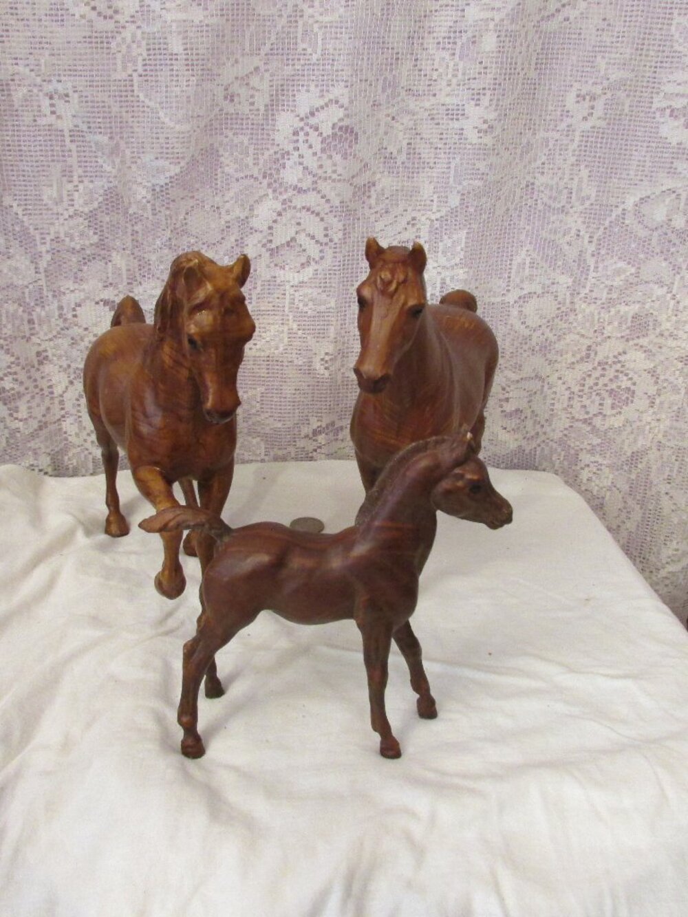 Vintage Breyer Arabian Family Woodgrain 1960's Horses Foal Mare & Stallion